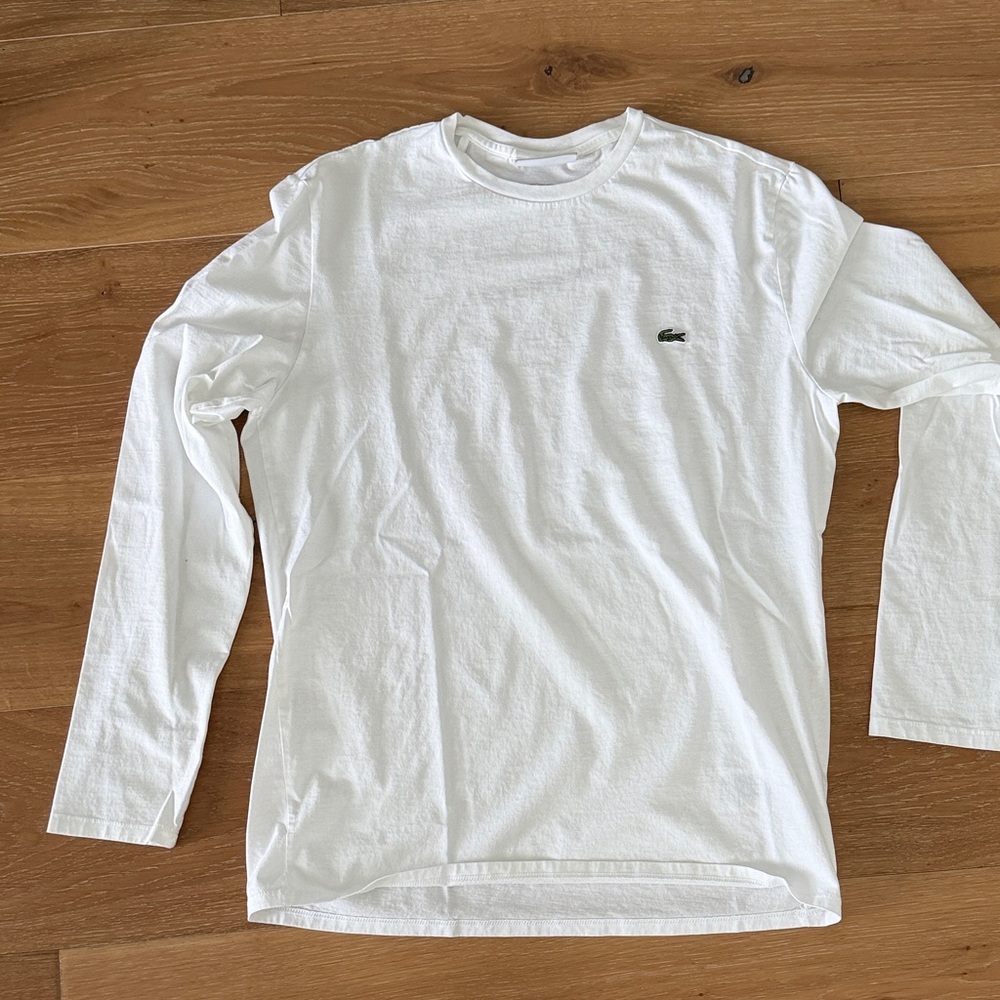 Lacoste White Crew Neck Tee